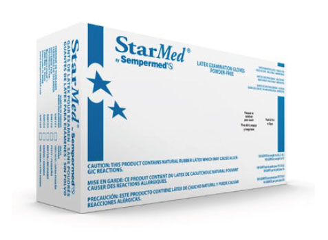 Sempermed-SM101-StarMed-XS (Extra Small)-White Latex Powder-Free-Exam Grade Gloves